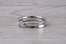 Load image into Gallery viewer, 4 mm Wide Diamond set 18ct White Gold Band