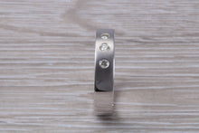 Load image into Gallery viewer, 5 mm wide Diamond set White Gold Band