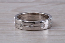 Load image into Gallery viewer, Heavy and Chunky 6 mm wide Wedding Band set with Three Diamonds