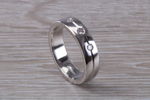 Load image into Gallery viewer, Heavy and Chunky 6 mm wide Wedding Band set with Three Diamonds