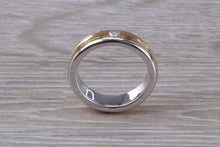 Load image into Gallery viewer, Chunky Two Tone 18ct Gold Diamond set Band