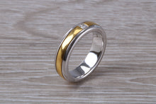 Load image into Gallery viewer, Chunky Two Tone 18ct Gold Diamond set Band