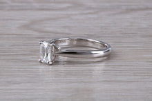 Load image into Gallery viewer, Half carat Certified Emerald cut Diamond Solitaire Engagement Ring