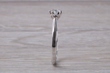 Load image into Gallery viewer, Minimalistic Petite and Simple Diamond set Platinum Solitaire