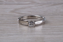 Load image into Gallery viewer, Minimalist and Petite Diamond Solitaire