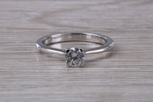 Load image into Gallery viewer, Petite and Simple Diamond set Platinum Solitaire