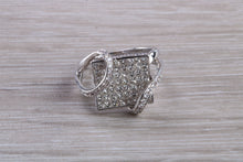 Load image into Gallery viewer, Natural Diamond set ladies Cocktail ring. natural diamonds and 18ct gold. Dress, cocktail, anniversary,statement ring. Perfect Gift idea