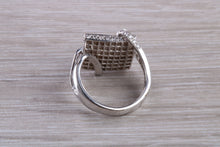 Load image into Gallery viewer, Natural Diamond set ladies Cocktail ring. natural diamonds and 18ct gold. Dress, cocktail, anniversary,statement ring. Perfect Gift idea
