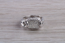 Load image into Gallery viewer, Natural Diamond set ladies Cocktail ring. natural diamonds and 18ct gold. Dress, cocktail, anniversary,statement ring. Perfect Gift idea