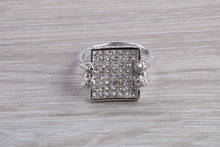 Load image into Gallery viewer, Natural Diamond set ladies Cocktail ring. natural diamonds and 18ct gold. Dress, cocktail, anniversary,statement ring. Perfect Gift idea
