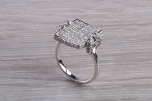 Load image into Gallery viewer, Natural Diamond set ladies Cocktail ring. natural diamonds and 18ct gold. Dress, cocktail, anniversary,statement ring. Perfect Gift idea