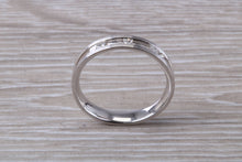 Load image into Gallery viewer, 4 mm Wide Diamond set 18ct White Gold Band