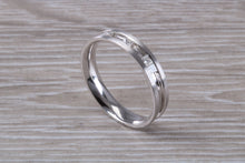 Load image into Gallery viewer, 4 mm Wide Diamond set 18ct White Gold Band