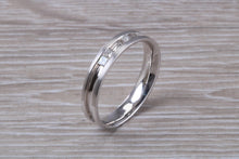 Load image into Gallery viewer, 4 mm Wide Diamond set 18ct White Gold Band