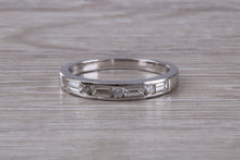 Load image into Gallery viewer, Traditional Half carat Baguette and Round cut Diamond Band