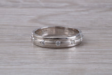 Load image into Gallery viewer, 4 mm Wide Diamond set 18ct White Gold Band
