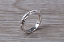 Load image into Gallery viewer, 4 mm Wide Diamond set 18ct White Gold Band