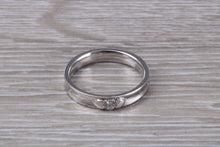 Load image into Gallery viewer, 4 mm Wide Diamond set 18ct White Gold Band
