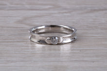 Load image into Gallery viewer, 4 mm Wide Diamond set 18ct White Gold Band