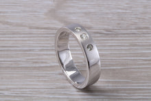 Load image into Gallery viewer, 5 mm wide Diamond set White Gold Band