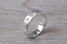 Load image into Gallery viewer, 5 mm wide Diamond set White Gold Band