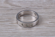 Load image into Gallery viewer, 5 mm wide Diamond set White Gold Band