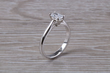 Load image into Gallery viewer, Half carat Certified Emerald cut Diamond Solitaire Engagement Ring