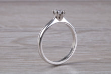 Load image into Gallery viewer, Minimalistic Petite and Simple Diamond set Platinum Solitaire