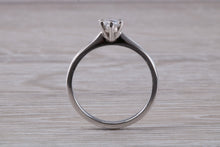 Load image into Gallery viewer, Minimalistic Petite and Simple Diamond set Platinum Solitaire