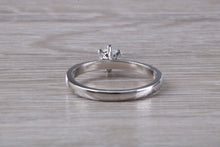 Load image into Gallery viewer, Minimalistic Petite and Simple Diamond set Platinum Solitaire