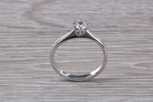 Load image into Gallery viewer, Minimalistic Petite and Simple Diamond set Platinum Solitaire
