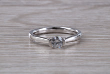 Load image into Gallery viewer, Petite and Simple Round cut Diamond Solitaire