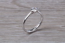 Load image into Gallery viewer, Petite and Simple Round cut Diamond Solitaire