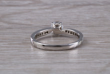 Load image into Gallery viewer, Petite Twist Shank Diamond Engagement Ring