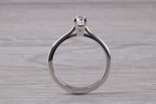 Load image into Gallery viewer, Petite and Simple Diamond set Platinum Solitaire