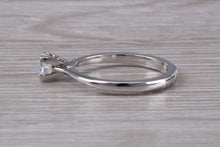 Load image into Gallery viewer, Petite and Simple Diamond set Platinum Solitaire