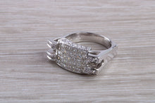 Load image into Gallery viewer, Natural Diamond set ladies Cocktail ring. natural diamonds and 18ct gold. Dress, cocktail, anniversary,statement ring. Perfect Gift idea