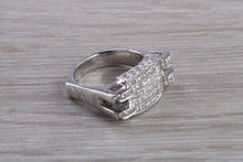 Load image into Gallery viewer, Natural Diamond set ladies Cocktail ring. natural diamonds and 18ct gold. Dress, cocktail, anniversary,statement ring. Perfect Gift idea