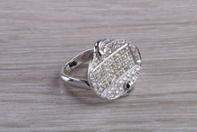 Load image into Gallery viewer, Natural Diamond set ladies Cocktail ring. natural diamonds and 18ct gold. Dress, cocktail, anniversary,statement ring. Perfect Gift idea