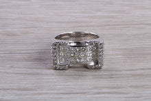 Load image into Gallery viewer, Natural Diamond set ladies Cocktail ring. natural diamonds and 18ct gold. Dress, cocktail, anniversary,statement ring. Perfect Gift idea