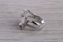 Load image into Gallery viewer, Natural Diamond set ladies Cocktail ring. natural diamonds and 18ct gold. Dress, cocktail, anniversary,statement ring. Perfect Gift idea