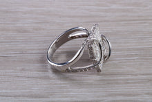 Load image into Gallery viewer, Natural Diamond set ladies Cocktail ring. natural diamonds and 18ct gold. Dress, cocktail, anniversary,statement ring. Perfect Gift idea