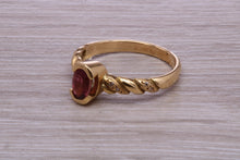 Load image into Gallery viewer, Rhodolite Garnet Gemstone set Yellow Gold Ring