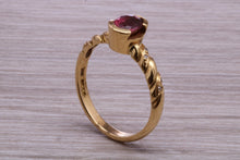 Load image into Gallery viewer, Rhodolite Garnet Gemstone set Yellow Gold Ring