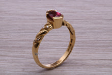 Load image into Gallery viewer, Rhodolite Garnet Gemstone set Yellow Gold Ring