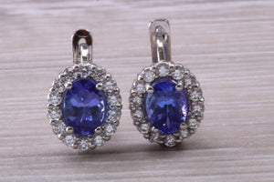 Tanzanite and Diamond set Earrings