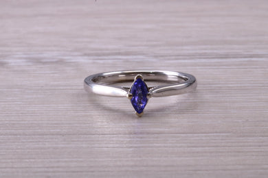 Dainty AAA grade Marquise cut Tanzanite Solitaire