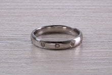 Load image into Gallery viewer, 3.50 mm Wide Diamond set Platinum Wedding Band
