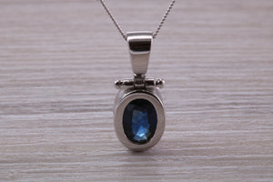 One carat Beautiful Blue Sapphire Necklace