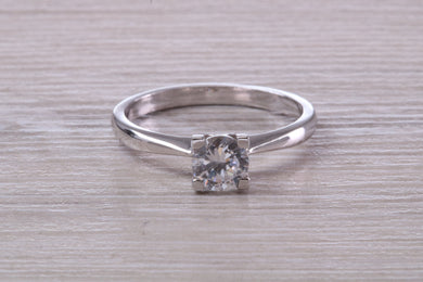 Dainty Four Claw set One carat Moissanite Diamond Solitaire